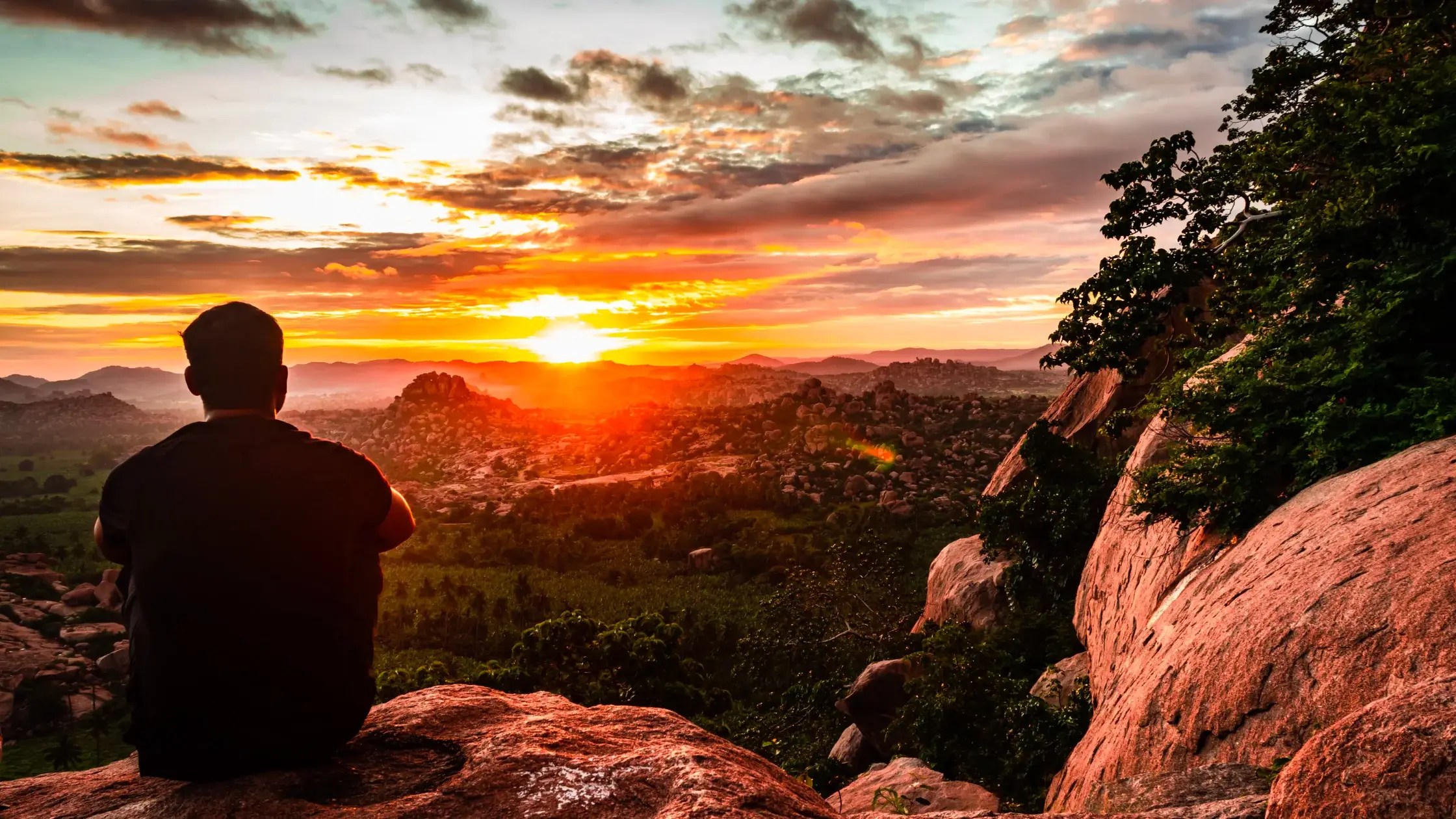 sunrise view in Kunti Betta